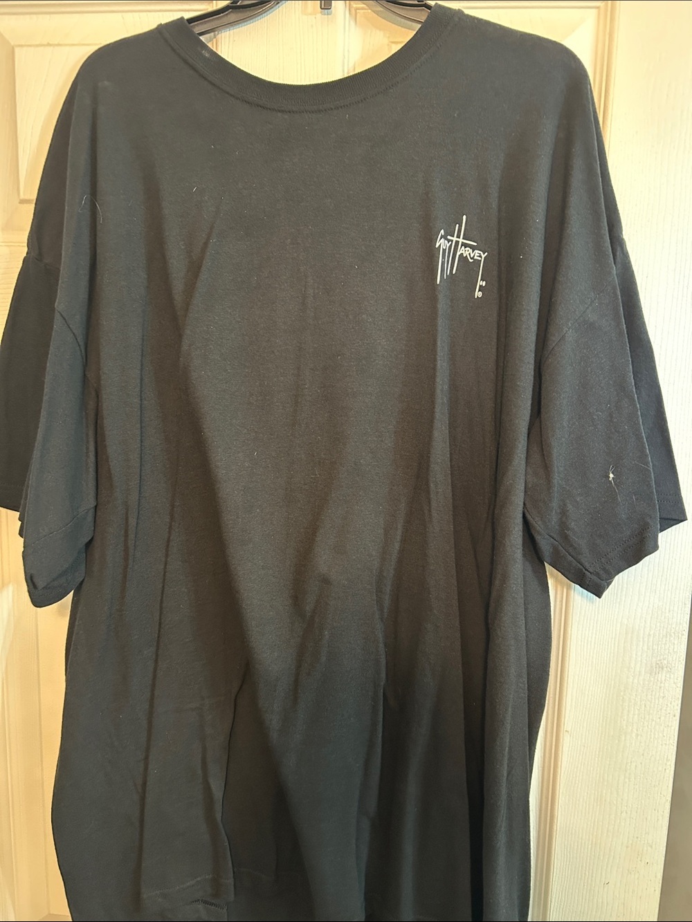 Guy Harvey Black Short-Sleeve T-Shirt with Small White Logo